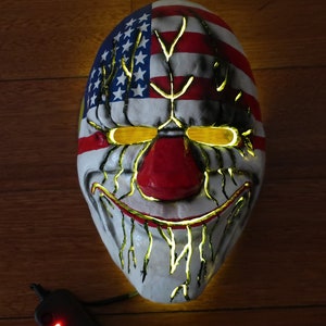 Payday mask Mega Dallas EL wire mask
