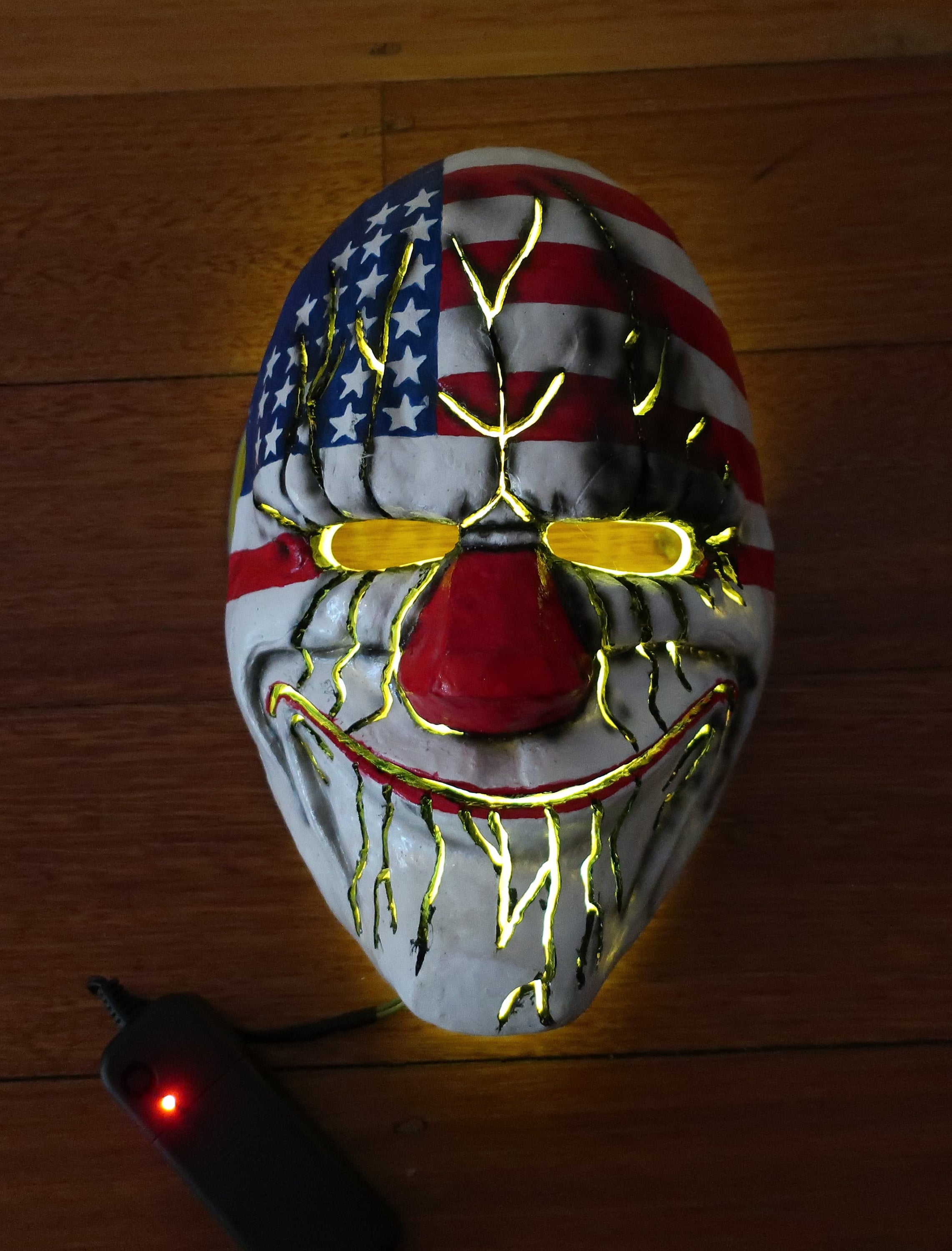 Payday Mask Mega Dallas EL Wire Mask - Etsy