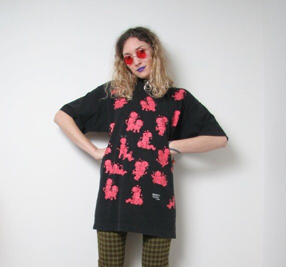 90s Fashion Victim satan devil tee USA製 RESERVED Vintage 90s Fashion Victim Lil Devils Sex Positions T