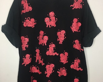 RESERVED Vintage 90s Fashion Victim Lil Devils Sex Positions T