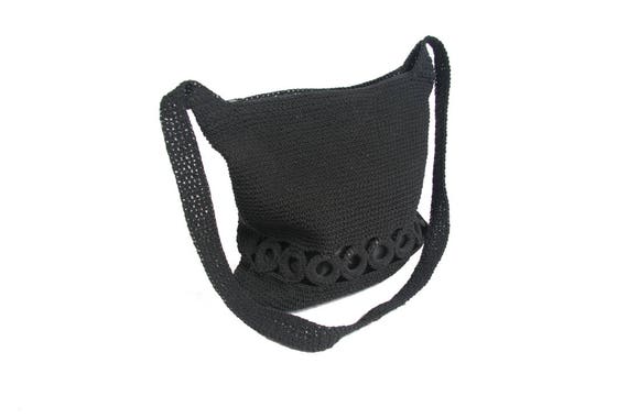 90s black shoulder bag