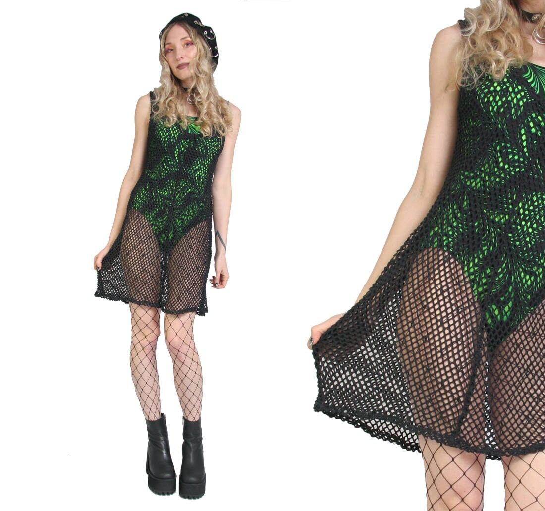 【HIGH SCHOOL DISCO】Angel Graphic Mesh Long Dress ANGEL RHINESTONE MESH MAXI DRESS – AKIRA