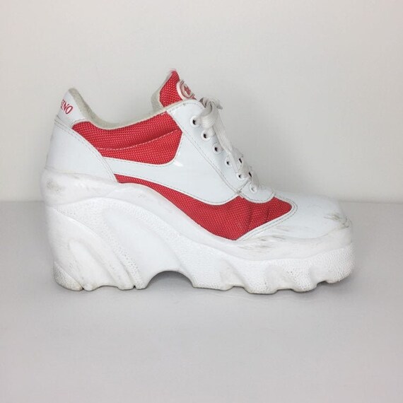 white platform sneakers 90s
