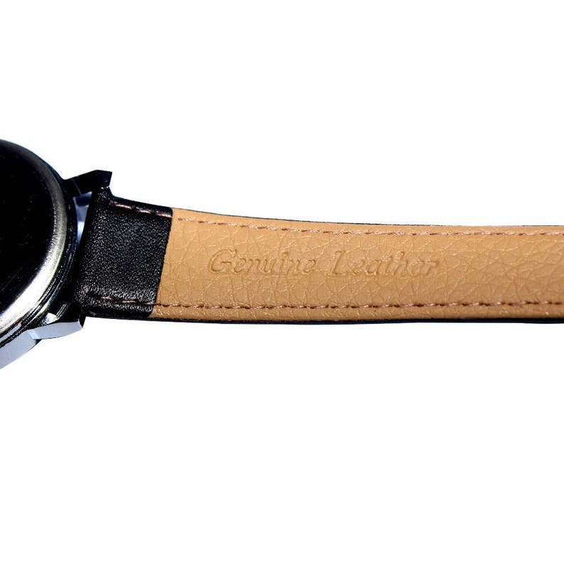 I'd rather be riding my bike. Great biker gift. Genuine Leather Strap. mens watch. womens watch image 5