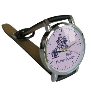 Horse Power design watch. ideal horsey Gift Idea for any equine Lover mens watch womans watch image 2