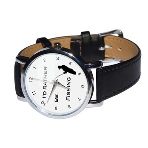 I'd Rather be Fishing Wristwatch, great mens watch, fisherman gift image 3