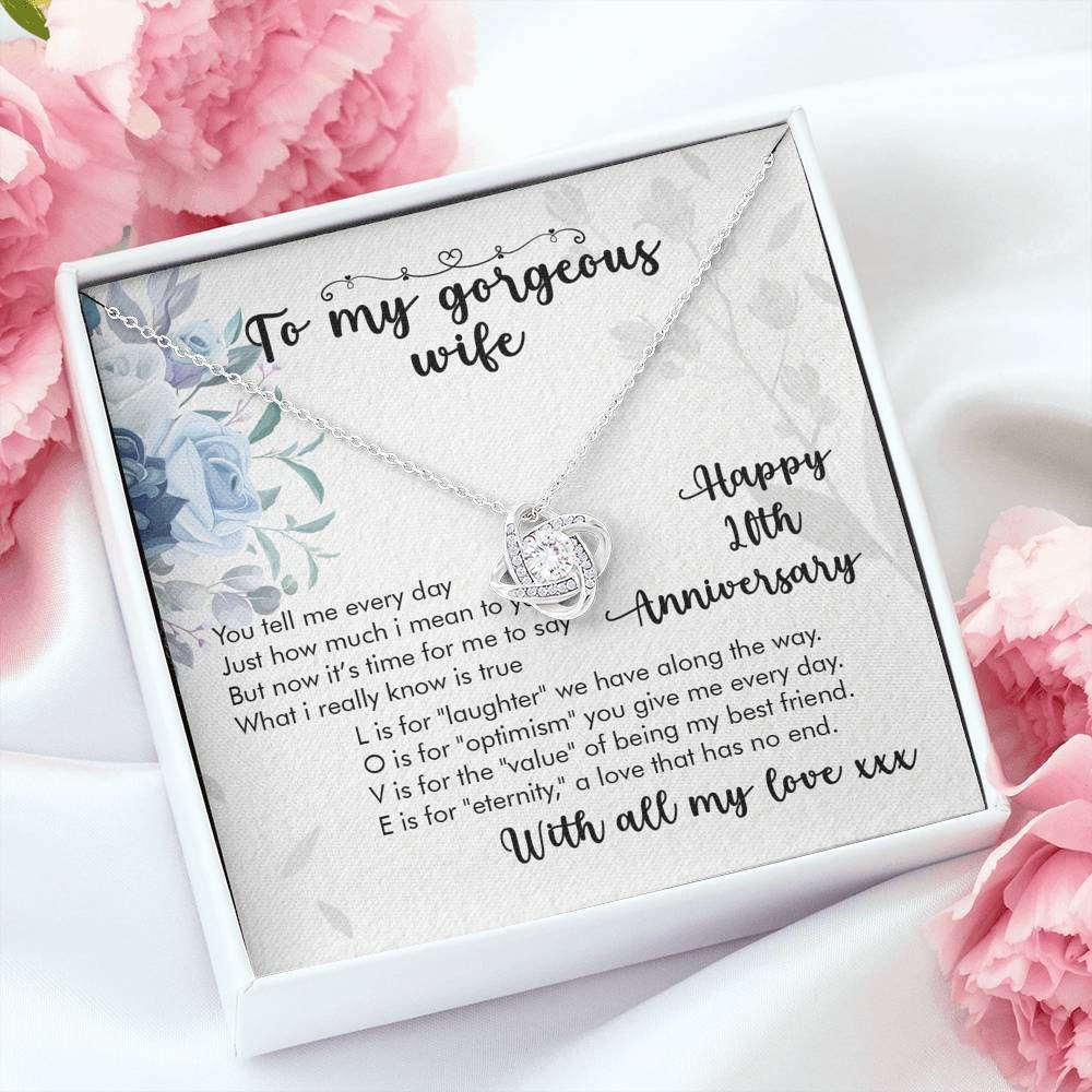 Twenty Year Anniversary Gift For Wife. Anniversary Necklace. Etsy