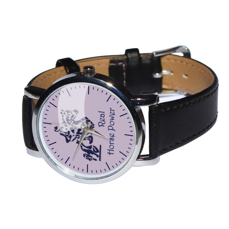 Horse Power design watch. ideal horsey Gift Idea for any equine Lover mens watch womans watch image 3