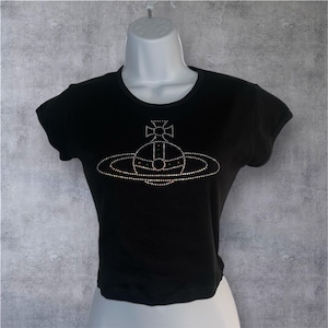 Vivienne Westwood Rhinestone Crop T Shirt - Etsy