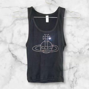 Vivienne Westwood 星柄タンクトップ Vivienne Westwood 90s orb-embellished Ribbed Tank Top | Black