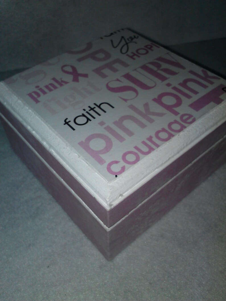 Gift Jewelry or Keepsake Box. Pink FREE GIFT with Purchase Breast Cancer Awareness Decorative