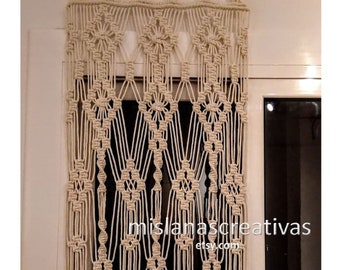 Macrame Curtain. Macrame wall art. Window Curtain. Macrame Wall Hanging. Decor Macrame. Cotton cord. Natural