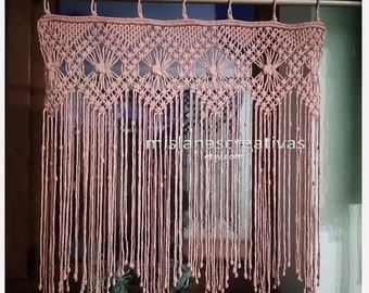 Window Curtain. Macrame Curtain. Macrame wall art.Macrame Wall Hanging.