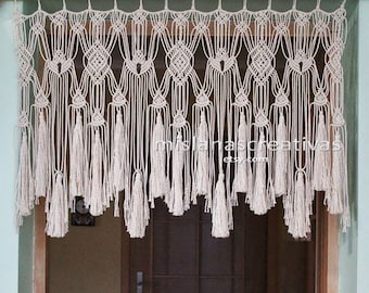 Macrame wall art. Macrame Curtain. Macrame Wall Hanging.Window Curtain.Decor Macrame.