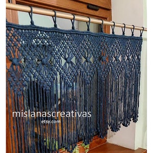 Decor Macrame valance. Window Curtain. Macrame Curtain. Macrame wall art.Macrame Wall Hanging.