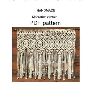 PDF Instructions  Macrame Curtain, Handmade macrame.