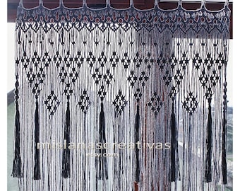 Macrame Curtain.Window Curtain.Macrame wall art. Macrame Wall Hanging.