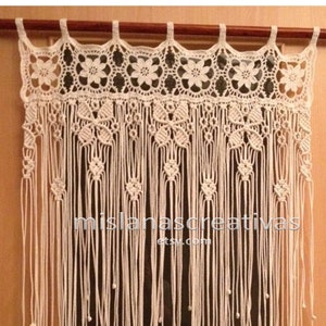 Macrame Curtain, Crochet Curtain,Large macrame, Macrame fiber art, Macrame wall art.