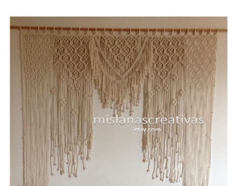 Macrame Curtain,Large macrame, Macrame wall art, macrame curtain decor