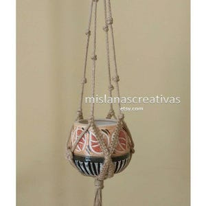 Hanging Knotted Natural Fiber Jute – 18-22-24 inches .Vintage Macrame Plant Hanger. Home décor,great gift ideas .