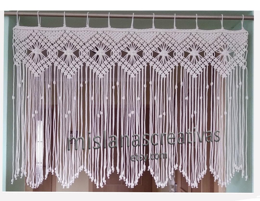 Decor Macrame Valance. Window Curtain. Macrame Curtain. Macrame Wall ...