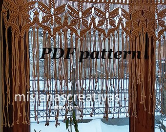 マクラメカーテンのPDF説明書。壁掛けPDF。手作りのマクラメ。 - Etsy 日本