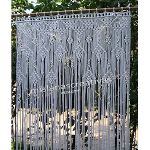 Wedding macrame.Macrame Curtain, Macrame fiber art,Large macrame, Macrame wall art.