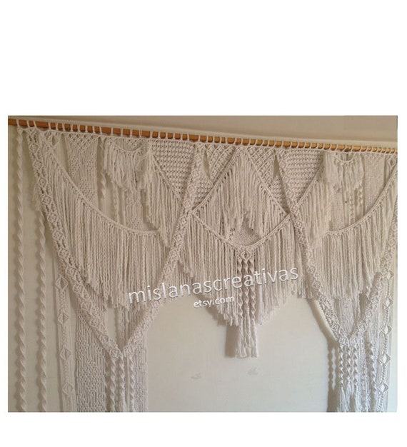 Hochzeit Makramee Makramee Vorhang Makramee Faser Kunst Etsy