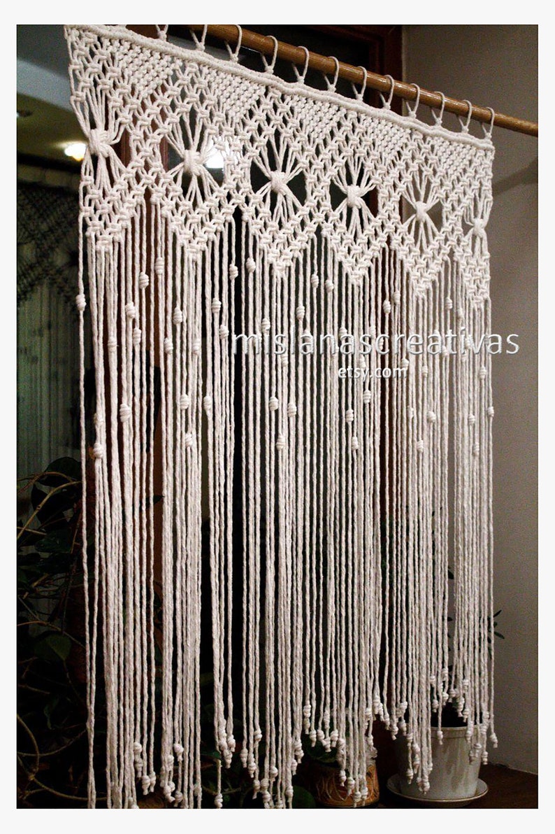 Macrame Wall Hanging.macrame Curtain.macrame Wall Art.window Etsy UK