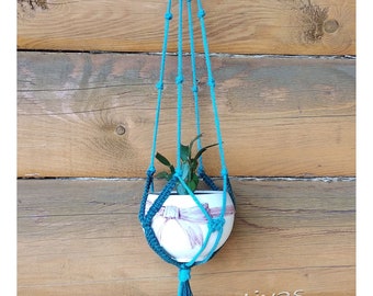 Hanging Knotted Natural Fiber Jute – 18-22-24 inches .Vintage Macrame Plant Hanger. Home décor,great gift ideas .