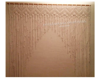 Wedding macrame. Banner Macrame, Macrame Curtain.Macrame fiber art, Large macrame, Macrame wall art.