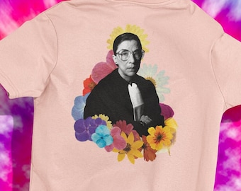 Ruth Bader Ginsburg Shirt | Feminist Shirt | Fan Gift | Colorful | Vintage | Gift Ideas | Flower Power | RBG | Queer | LGBT