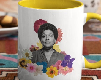 Audre Lorde | Fan Gift | Mug| Unique | Handmade Gifts | Flower Power | Election 2024 | Vote | Political | Activist | Black Feminism