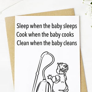 Carte Nouvelle Maman, Félicitations Baby Card Drôle, Cadeau Parent Nouveau-né, Carte Drôle, Carte Bébé Douche, Cadeau Baby Shower, Bébé Fille Bébé Garçon Cadeau