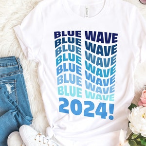 Election 2024 Shirt Biden Harris Vote for Joe Blue Wave Vote T-Shirt Feminist Apparel Reproductive Rights LGBT Anti-Trump image 1