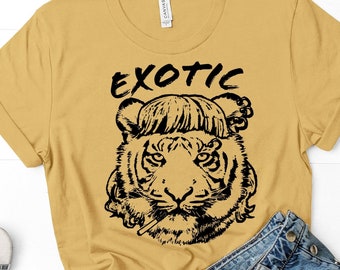 Camisa Joe Exotic Tiger King, camisa Joe Exotic, camiseta Tiger King, camisa Carole Baskin, vi un tigre, Carole Baskin mató a su marido
