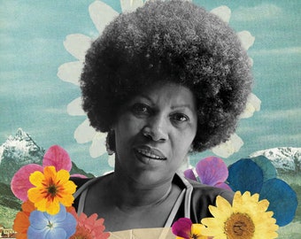 Toni Morrison Poster | Feminist Wall Art | Vintage Collage | Colorful Design Wall Art | Gift Ideas | Unique Design | Gifts for Writers