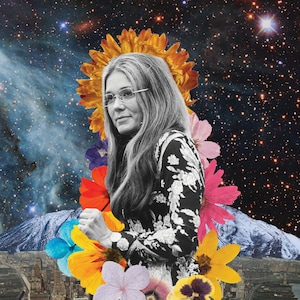 Gloria Steinem Poster Feminist Wall Art Vintage Collage Colorful Design Wall Art Gift Ideas Unique Design Gifts for Women image 1