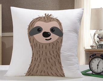 sloth throw pillow