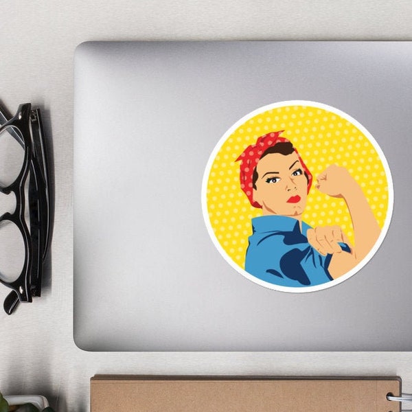 Rosie the Riveter Laptop Decal, Rosie the Riveter Phone Sticker, Rosie the Riveter Sticker, Vinyl Rosie decal Rosie decal, We can do it
