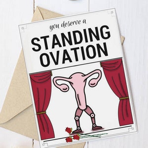 Feministische wenskaart: staande ovatie! Gefeliciteerd of steunkaart. Verras je favoriete bondgenoot met een briefje vriendschap of solidariteit