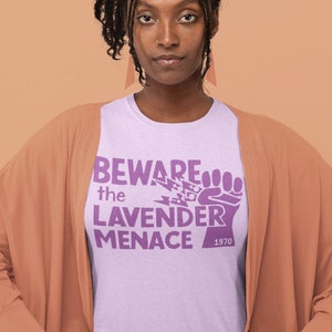 Lavender Menace shirt pride shirt subtle pride lesbian pride lesbian shirt lesbian tshirt lavender menace tshirt retro shirt purple t shirt image 2