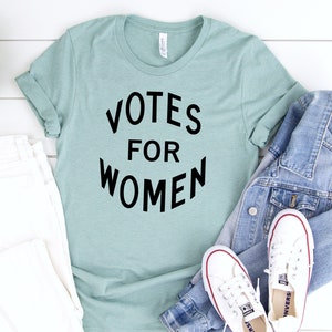 Feministisch shirt: Stemmen voor vrouwen Stemmen shirt Vintage design suffragette kiesrecht stem shirt feministische geschenken Vierde Golf Kleding