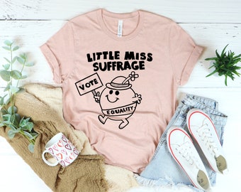 Feminist TShirt: "Little Miss Suffrage," Votes for Women, Feminist shirt, Fourth Wave apparel suffragette feminist gifts Fourth Wave Apparel