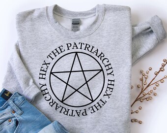 Feministyczna bluza: Hex Patriarchat Halloween koszulka rozbij patriarchat feminizm czarownica bluza czarownica odzież feministyczna Halloween