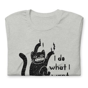 Funny cat shirt, I do what I want cat, I do what I want t shirt, kitten t-shirt, cat shirt, gift for cat lovers, cat attitude shirt image 10