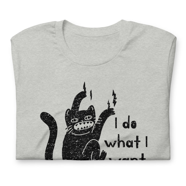 Funny cat shirt, I do what I want cat, I do what I want t shirt, kitten t-shirt, cat shirt, gift for cat lovers, cat attitude shirt image 10