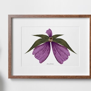 Clitoris art: clitoris flowers, feminist art, feminist, clitoris painting poster, gynecologist gift, anatomy art, sex therapist gift therapy Light Purple Clit