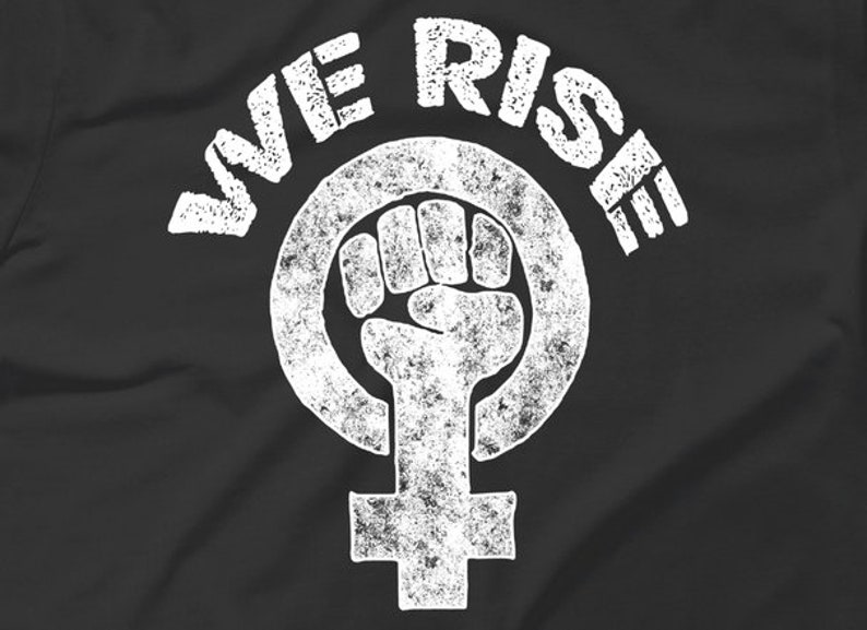 Feminist Shirt: We Rise, Michelle Obama, when they go low we go high by Fourth Wave Apparel, feminist shirt, resist, persist, feminism image 3