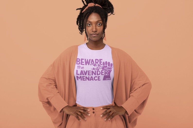 Lavender Menace shirt pride shirt subtle pride lesbian pride lesbian shirt lesbian tshirt lavender menace tshirt retro shirt purple t shirt image 2